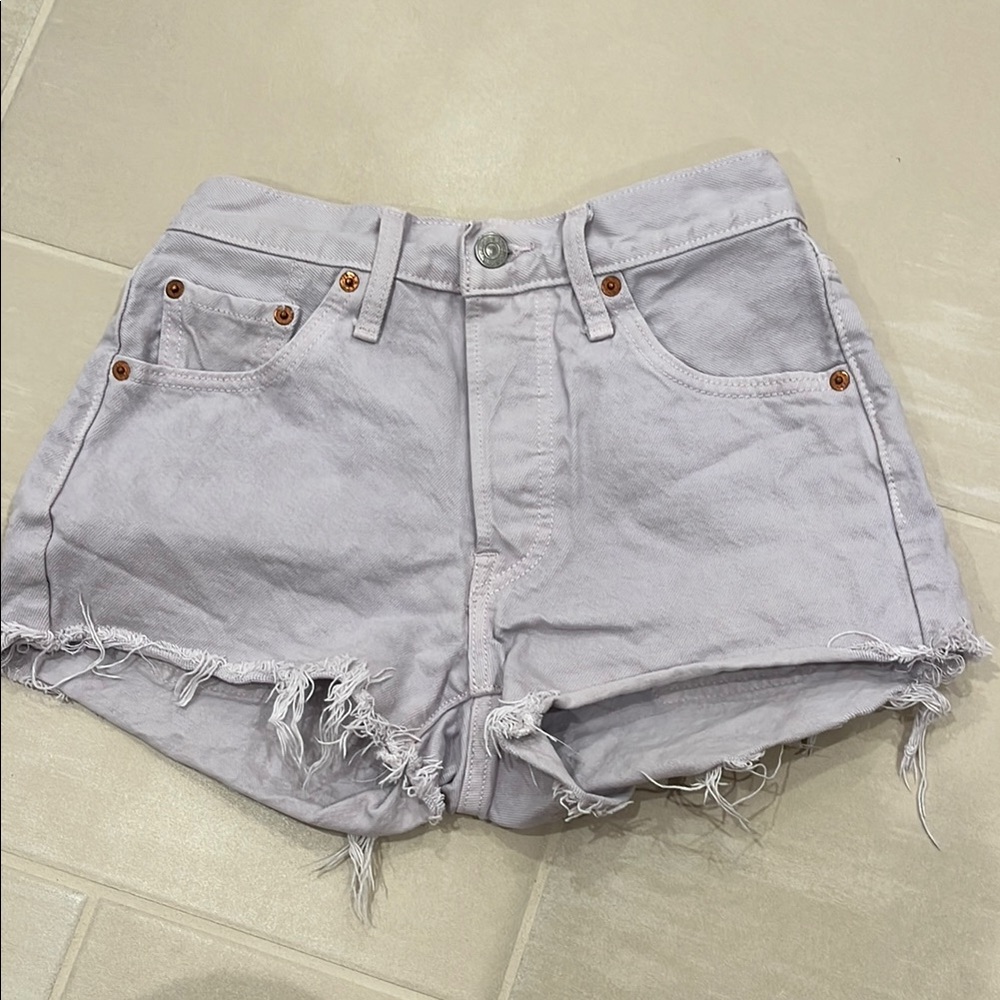 Levi’s Women's Frayed Hem Denim Shorts